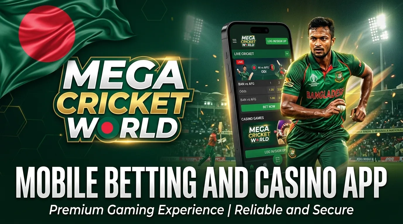 The Mega Cricket World app for betting and casino games in Bangladesh